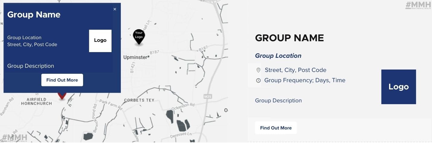 List Your Group 1 A map showing How Your Group Looks on the MMH Map