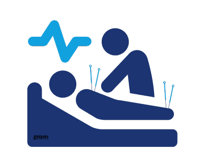 Icon representing acupuncture and alternative healing practices for mental health support