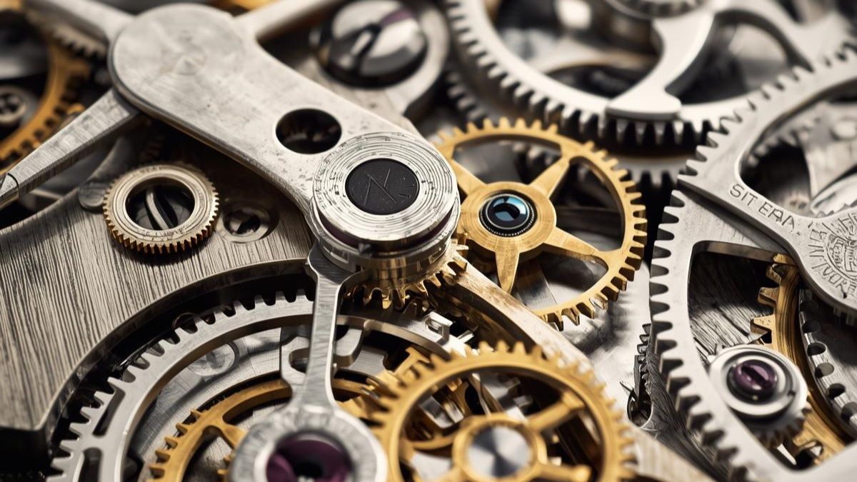 Internal gears of a watch representing the complex human circadian rhythm.