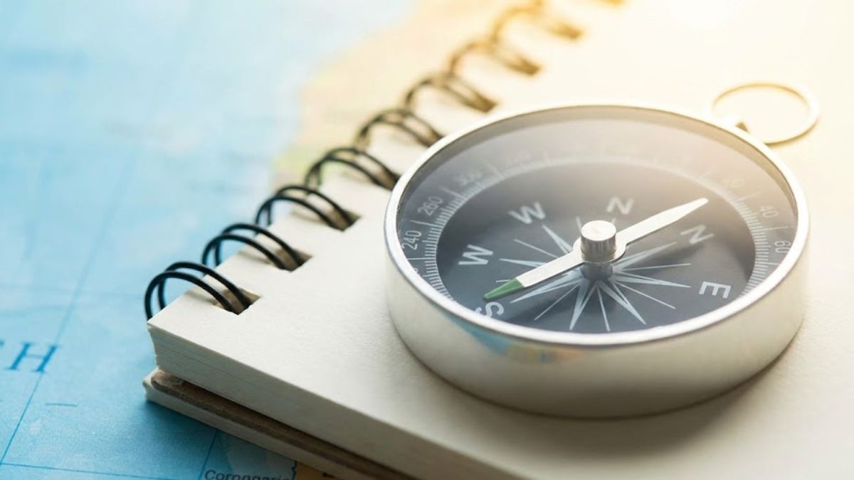 Compass and map symbolizing finding direction and hope in recovery.