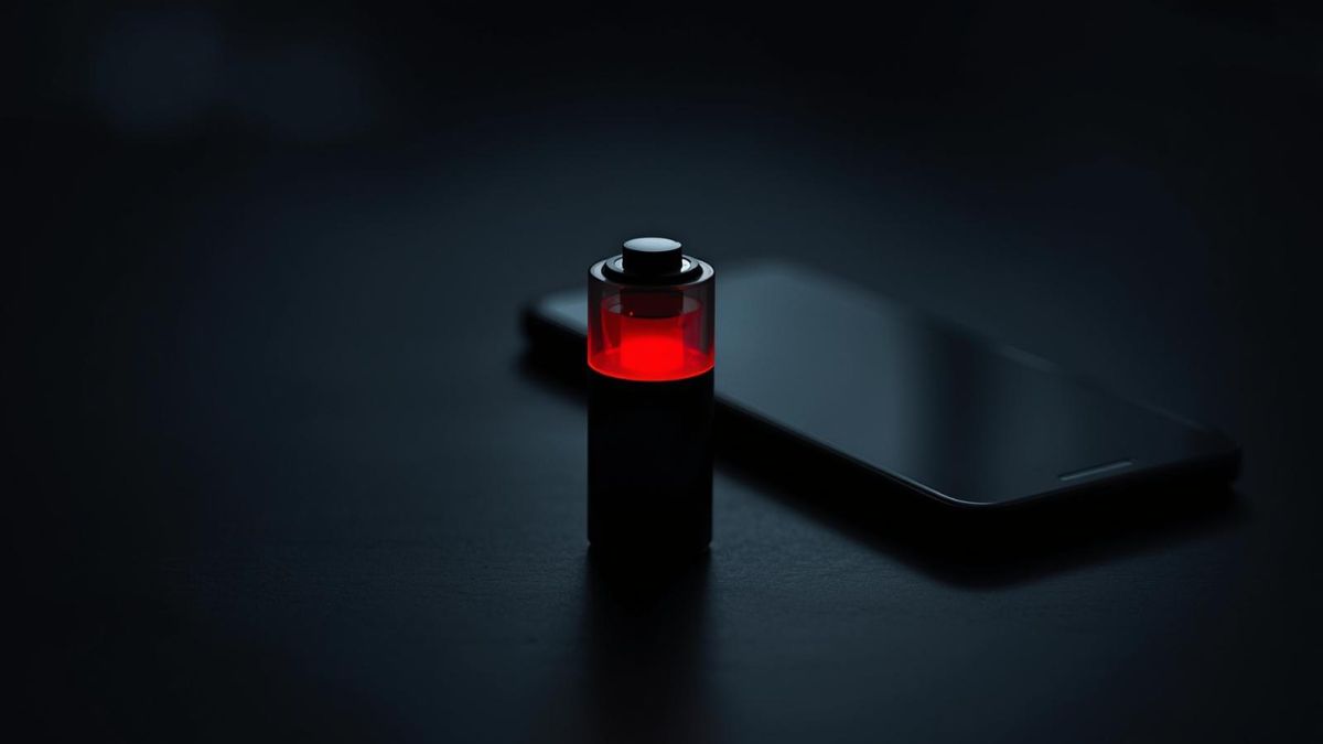 A drained battery icon representing emotional and physical fatigue.