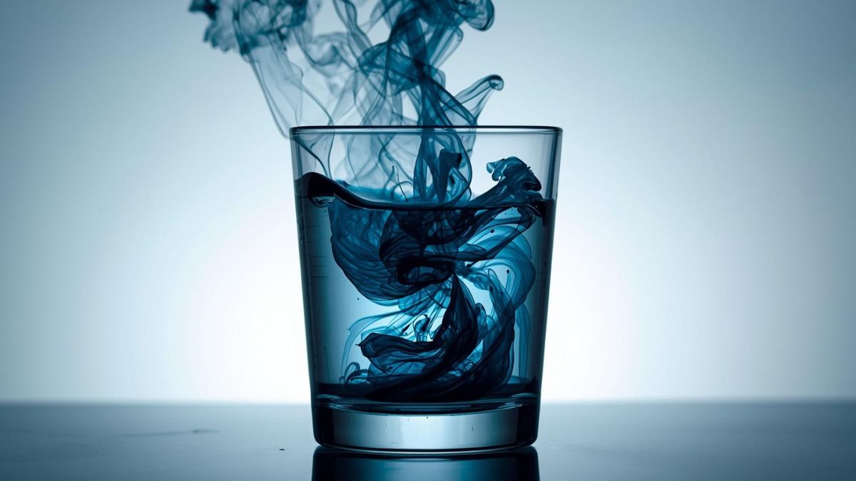 Ink slowly dispersing in water, metaphorically representing how gaslighting clouds a person's clarity and reality.