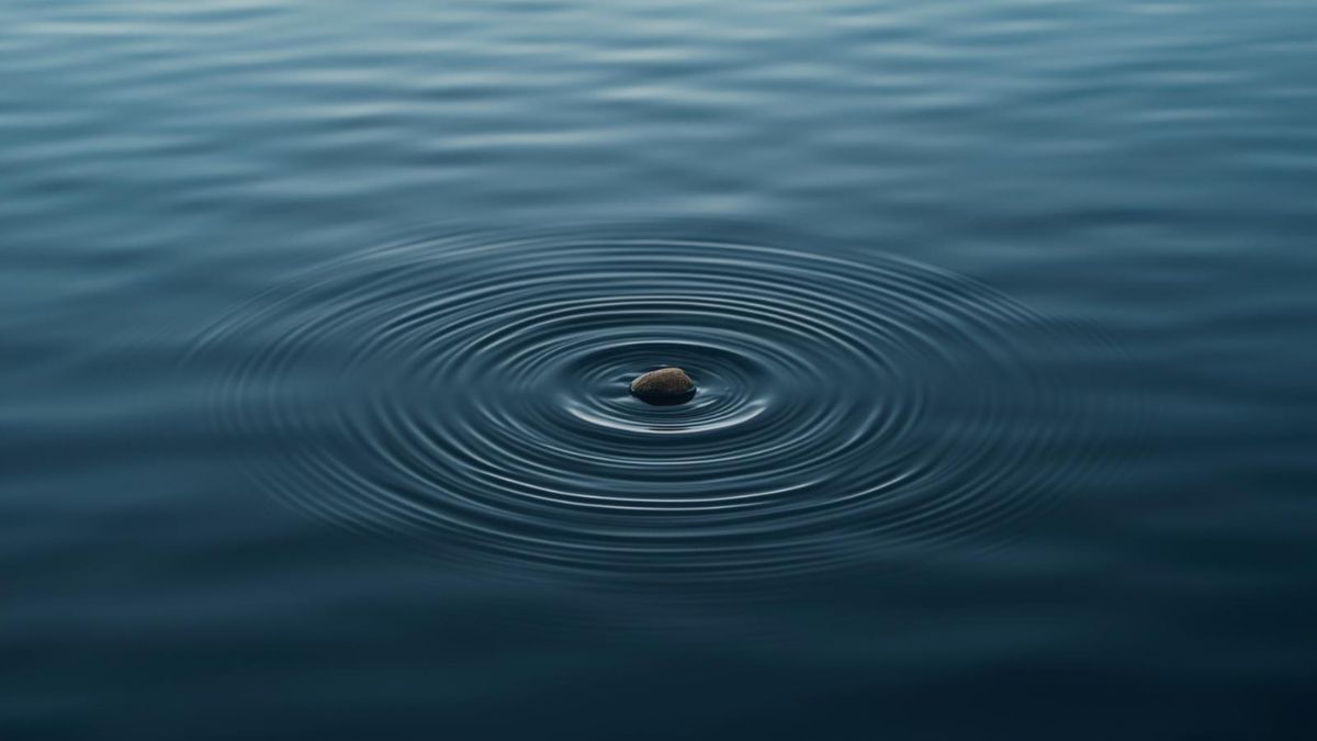 Ripples spreading across a lake symbolizing the impact of anger on family and friends.