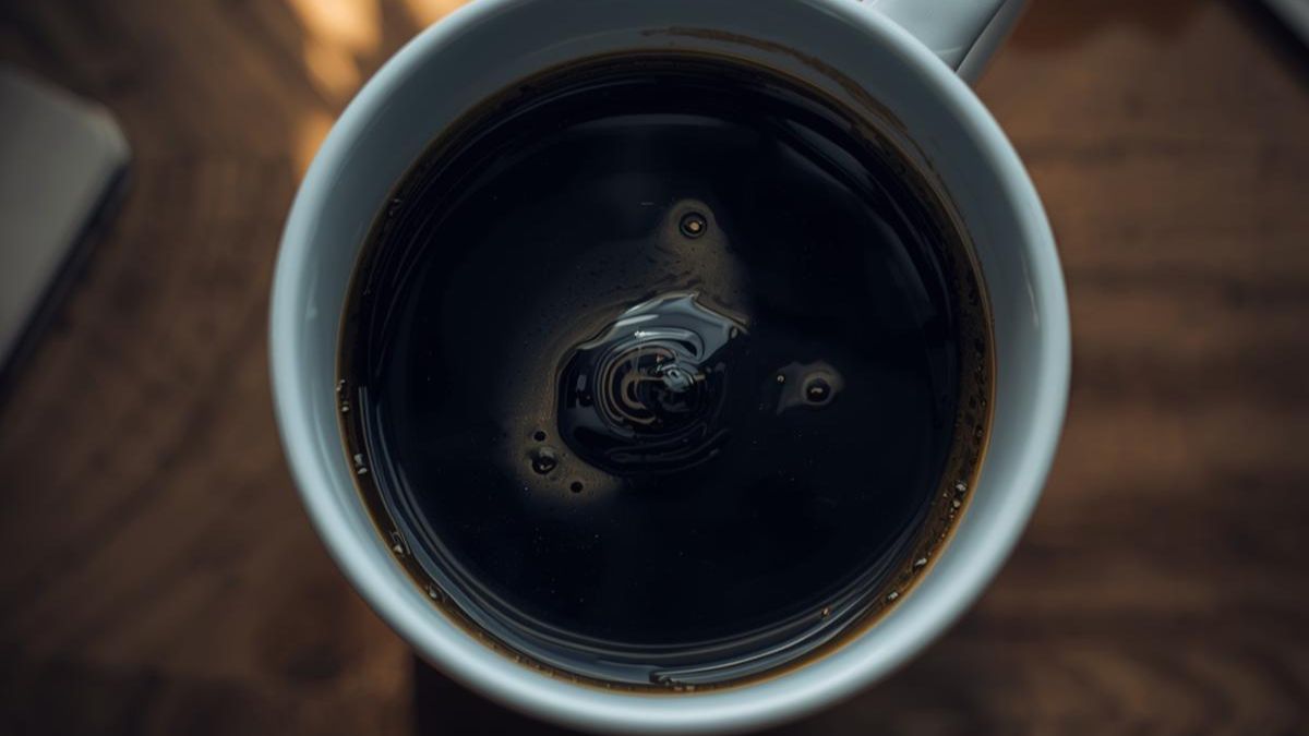 Ripples in a cup of coffee, symbolising the physical tremors and internal stress caused by bullying.